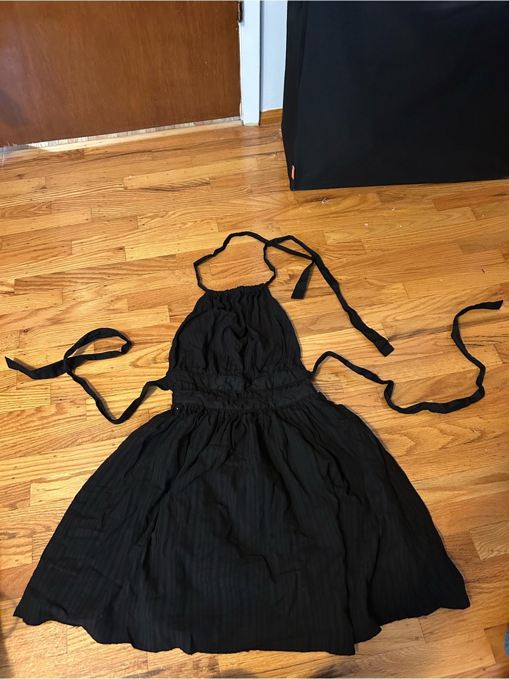 wild fable Black Backless Halter Dress